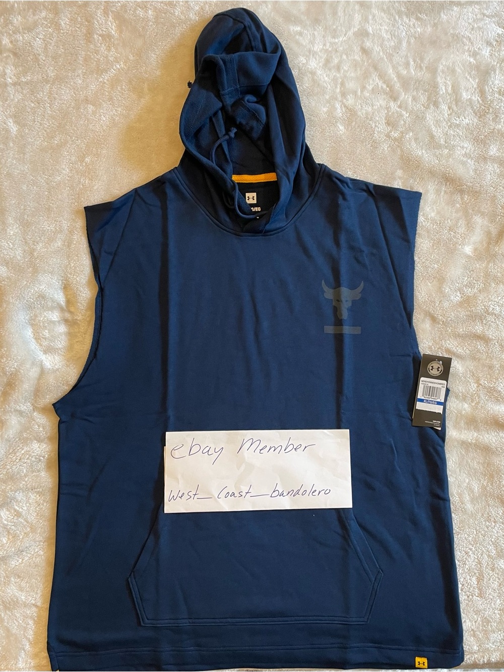 NEW Under Armour Project Rock Raise the Bar Sleeveless Hoodie 
Men's Size XL